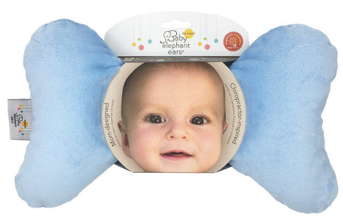 Blue Minky Baby Elephant Ears Headrest Pillow