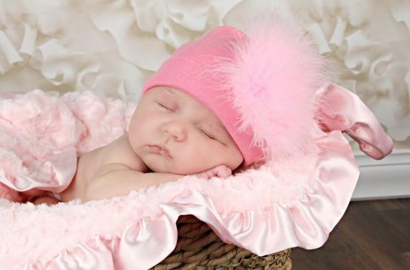Candy Pink Cotton Hat with Candy Pink Large regular Marabou