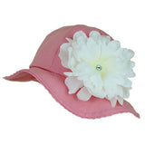 Candy Pink Stella Sun Hat with Peony