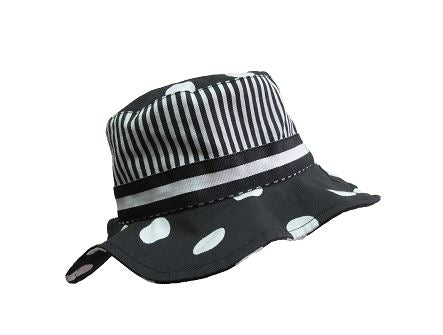 Black and White Dot Sun Hat
