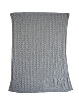 CABLE KNIT INITIAL BLANKET