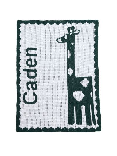 GIRAFFE & NAME STROLLER BLANKET