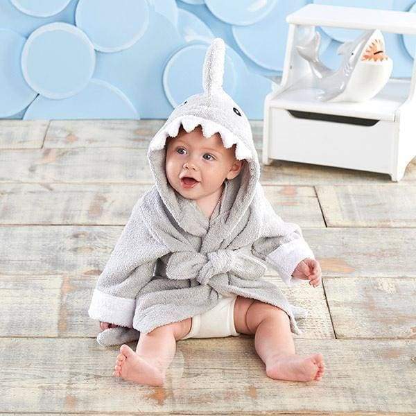 Let The Fin Begin Gray Shark Robe (0-9m) (Personalization Available)