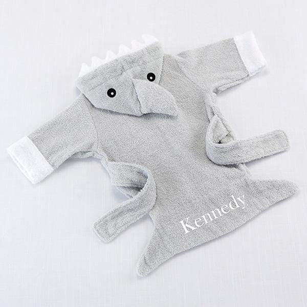 Let The Fin Begin Gray Shark Robe (0-9m) (Personalization Available)